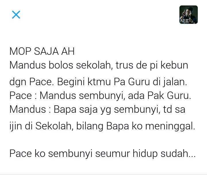 Arie_Kriting's tweet photo. MOP sajalah... https://t.co/0gJwtMhZ76