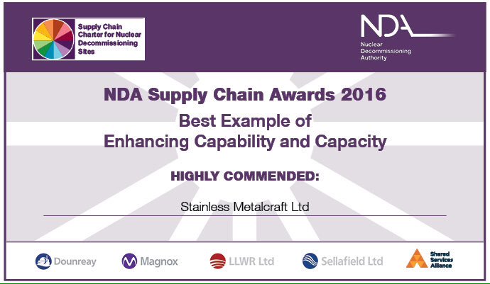 NDAgovuk's tweet photo. Congrats @MetalcraftChat: highly commended in 2016 #DecommSupply capability and capacity awards https://t.co/U15hy86z6D https://t.co/mu8aEG7SqE