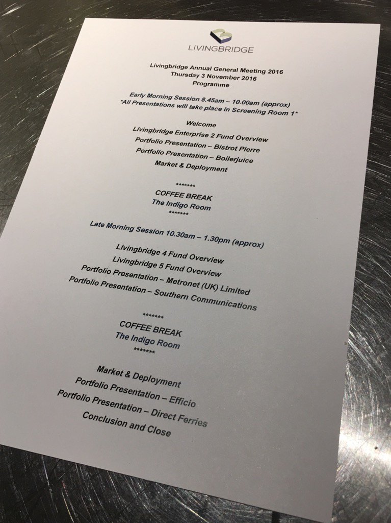 Telling our transformational <a href="/metronet_uk/">Not Metronet UK</a> @m247 story to @Living__Bridge investors at their AGM...hope they like it!