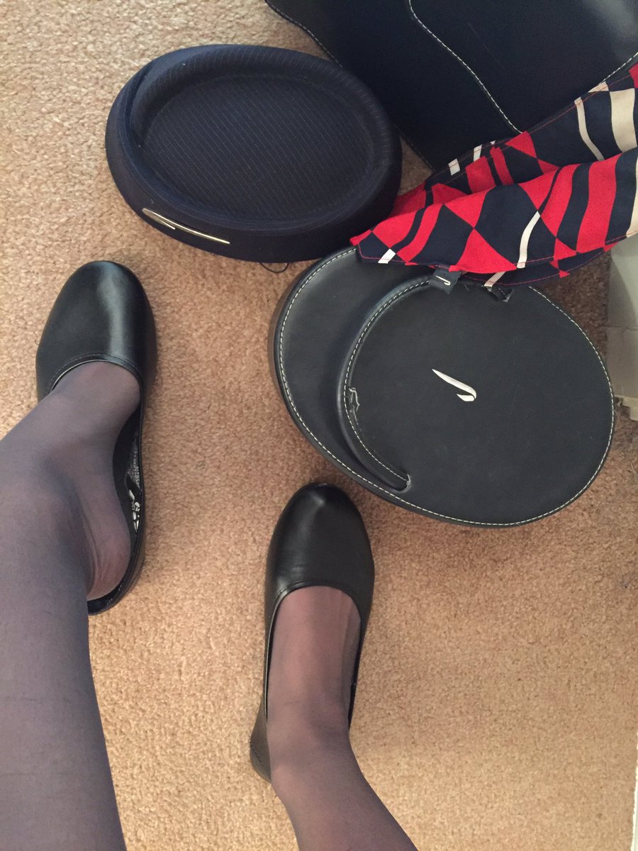 well worn cabin crew shoes