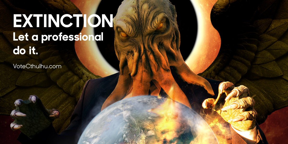 cthulhu4america's tweet photo. Cthulhu is the Existential Threat humanity needs... and deserves. https://t.co/X5Qycy17rc
