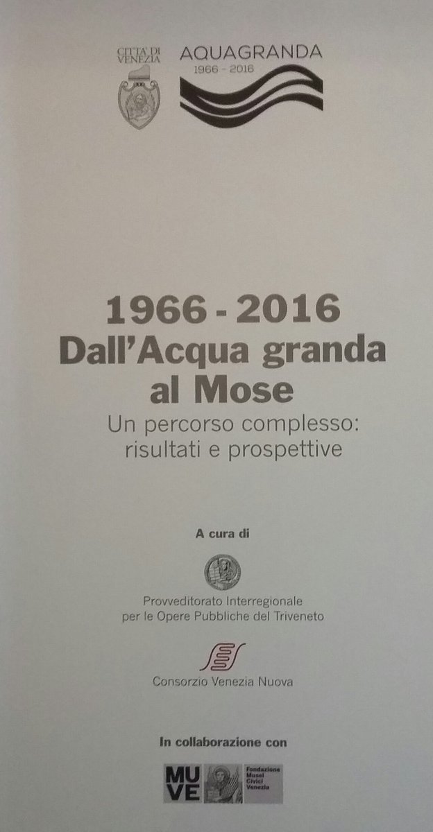 Al #MuseoCorrer apre la Mostra 1966 -2016 dall’Aqua Granda al Mose. Un percorso complesso: risultati e prospettive <a href="/comunevenezia/">Comune di Venezia</a>