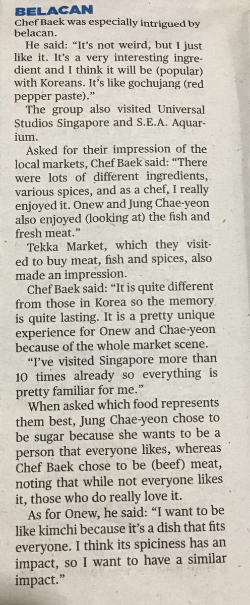 squishyjinki's tweet photo. 161103 The New Paper #Onew ❤️ https://t.co/rFPARsY7W8
