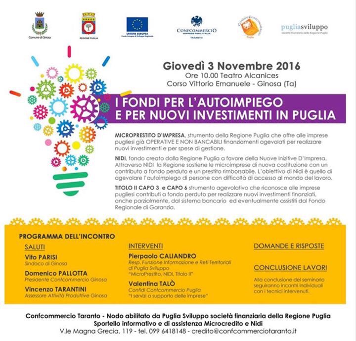 SergioBasta's tweet photo. Con #pugliasviluppo inizia un percorso di #consulenza e #formazione su #strumenti di finanziamento per le #PMI#NIDI #TutoloII #MICROPRESTITO https://t.co/f3Uoyi5d16