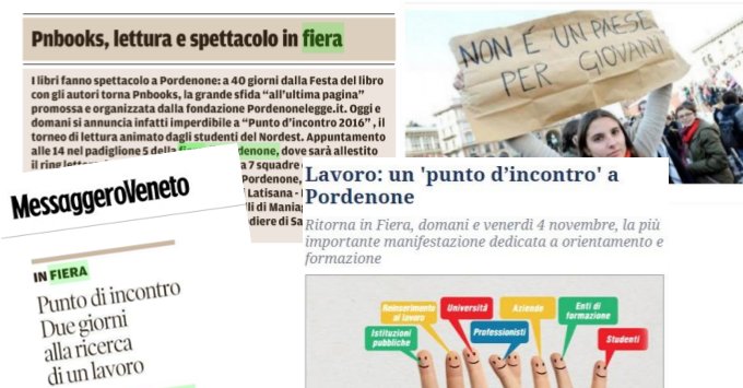 FieraIncontroPN's tweet photo. Si parla di #FieraIncontro2016 #Pordenone sui giornali di #oggi! 
Qui la Rassegna Stampa e Media del #3Novembre > https://t.co/uQonzHhj1J https://t.co/UI9p3qPrOm
