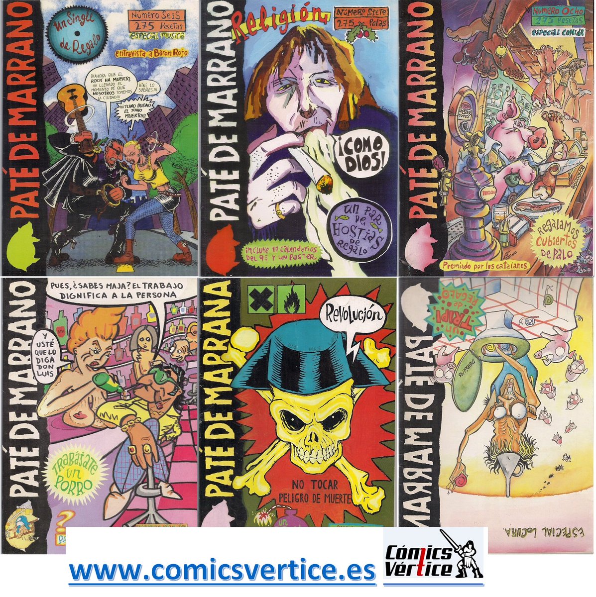 Paté de #marrano, ediciones #patéticas, fanzine de los 90 precursor de el cretino. Disponible en #cómics #vértice. 
comicsvertice.es/index.php?id_c…