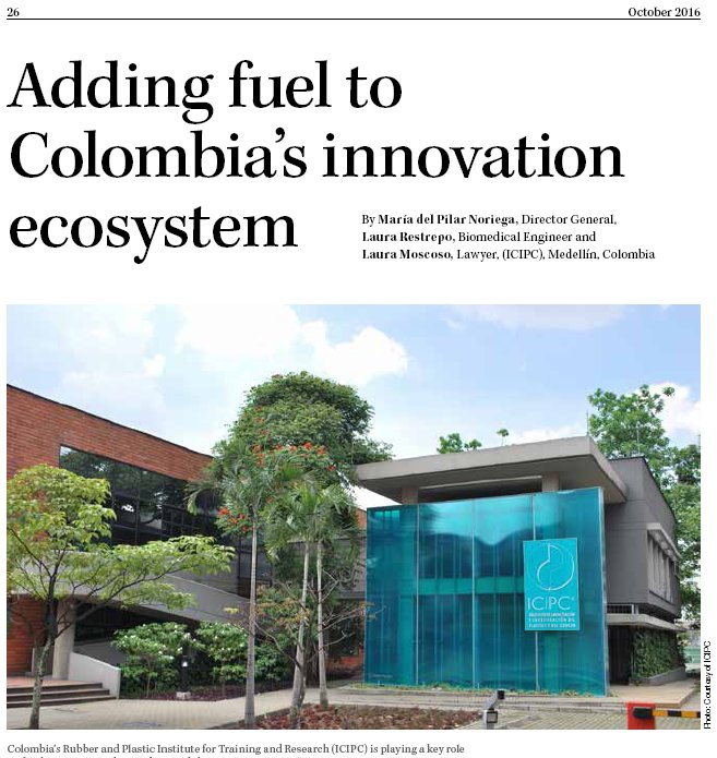 BRICSlics's tweet photo. Adding Fuel to #Colombia's #Innovation #Ecosystem
@WIPO Magazine
https://t.co/K4ROnnX3EE OA
#IP #IPR #GII2016
#LatinAmerica @redLALICS
#SDG9 https://t.co/caKb16a85M