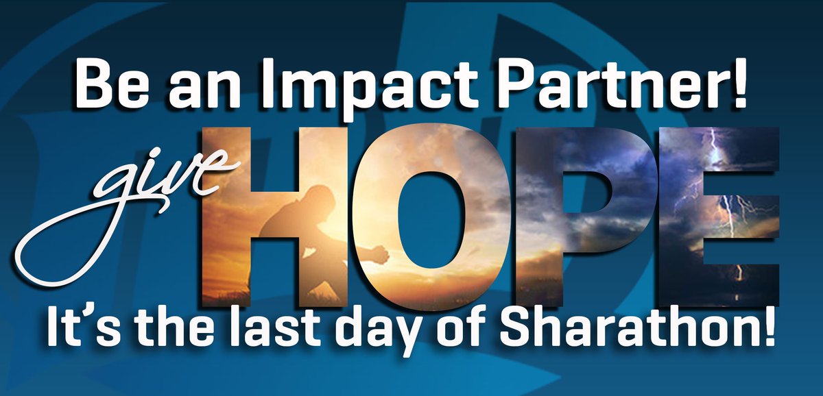 It’s our last day of Sharathon! (done by 1pm CT)
If you've given, thank you!
If you’re waiting, we still need you!