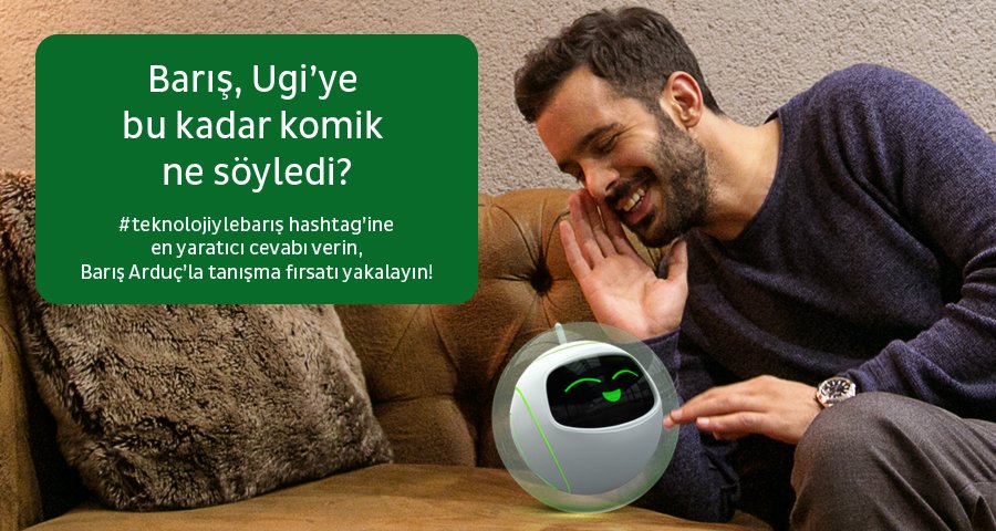 GarantiBBVA's tweet photo. Barış Arduç’la randevunuz var! #teknolojiylebarış hashtag’iyle sorumuza en yaratıcı cevabı yazın, 10 şanslı kişiden biri siz olun. https://t.co/eObShx9M5o
