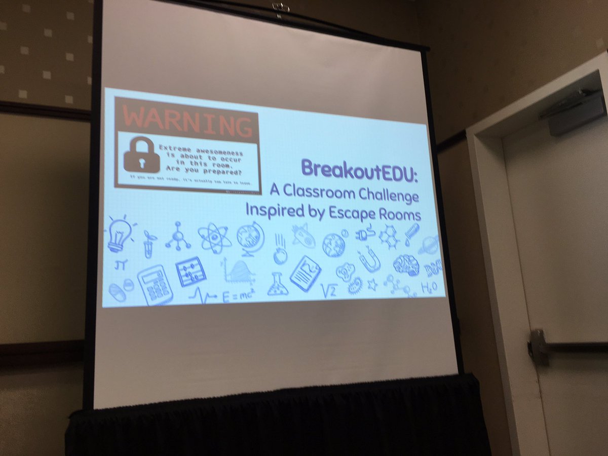 PreisigJessica's tweet image. Join us in MR203 this morning! #SCEdTech2016 #breakoutedu