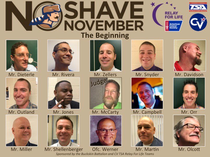 The men of CVMS are participating in No Shave November to raise money for the American Cancer Society conestogavalley.org/news.cfm?story…