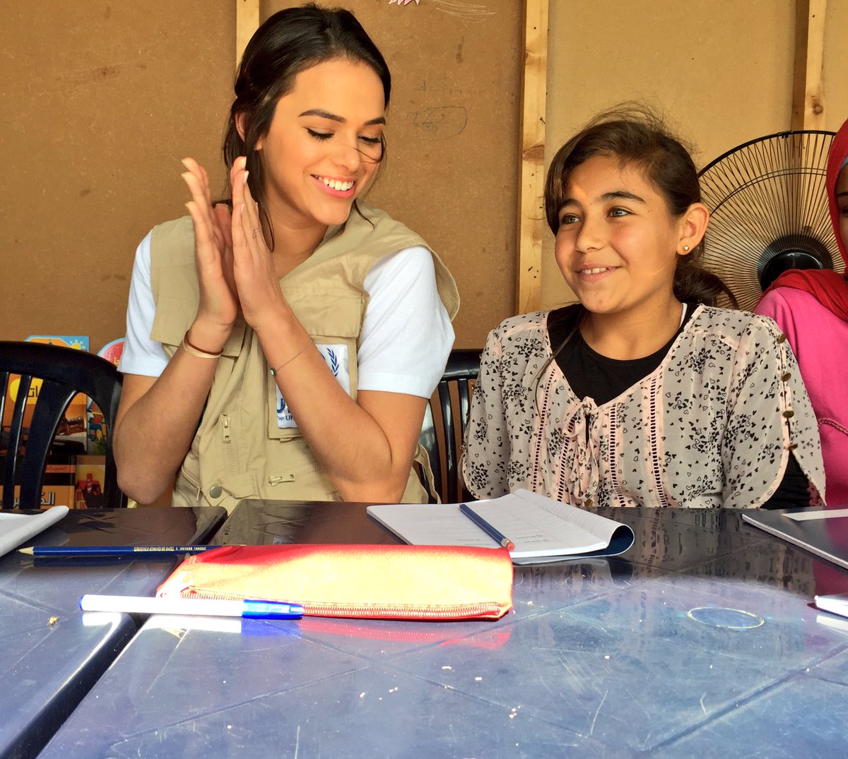 Time for some Arabic/Portuguese lessons:
"Olá,Oi!" - Samar from Syria
"Marhaba" - <a href="/BruMarquezine/">Bruna Marquezine</a> 
#Bravo!