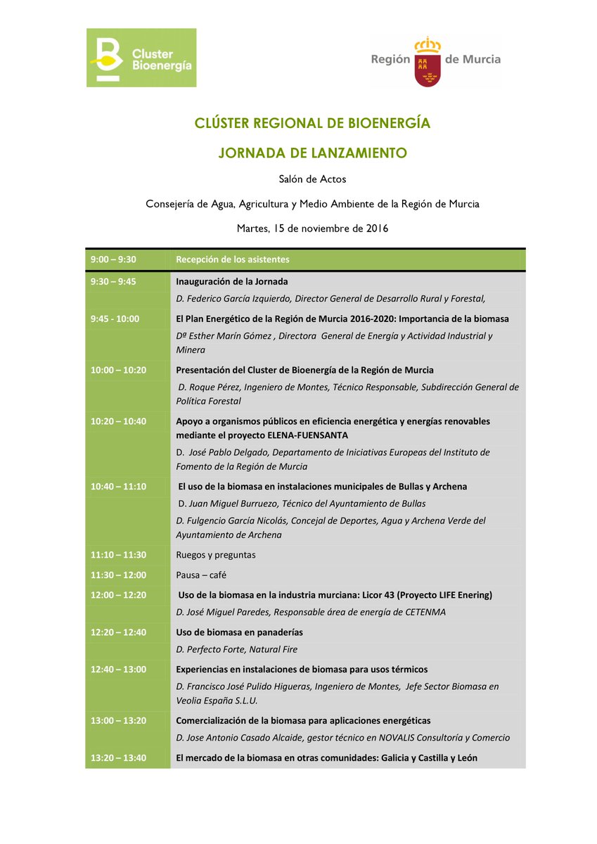 CLUSTER_BIOENER's tweet image. Martes 15 Noviembre: Lanzamiento Clúster Regional de Bioenergía #ClusterBioener15N
