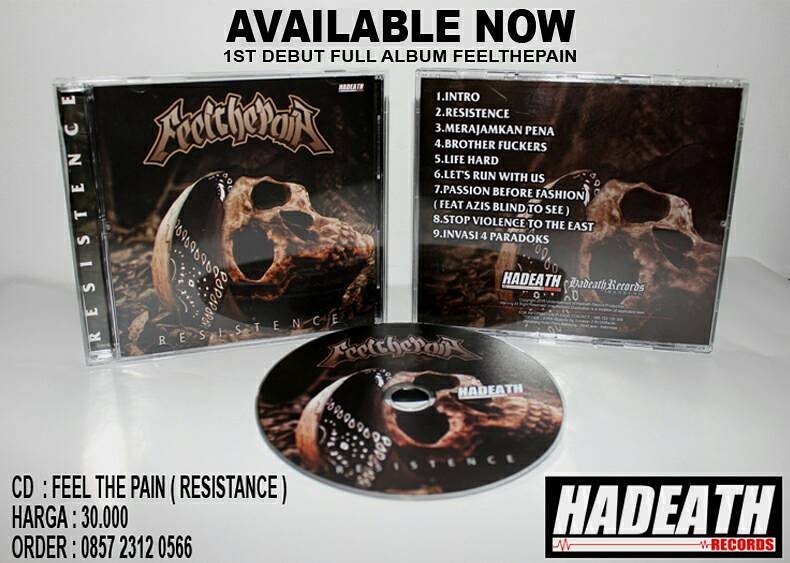 Available now 1st album Feelthepain-Resistence | infor order via hadeathrecord 085723120566