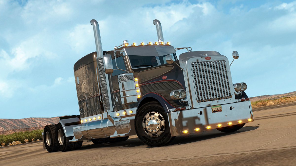 SCSsoftware's tweet photo. Legendary Peterbilt 389 is now in American Truck Simulator's fleet. Game update is out! @PeterbiltMotors
https://t.co/2aBZsYMUTG https://t.co/5GA0BtEhvW