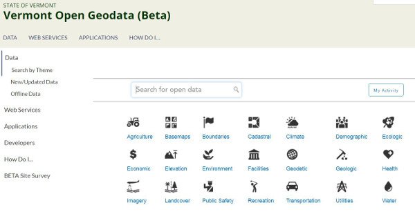 VCGI's tweet image. @VCGI is pleased to release a BETA version of Vermont’s new Open Geodata Portal: geodata.vermont.gov