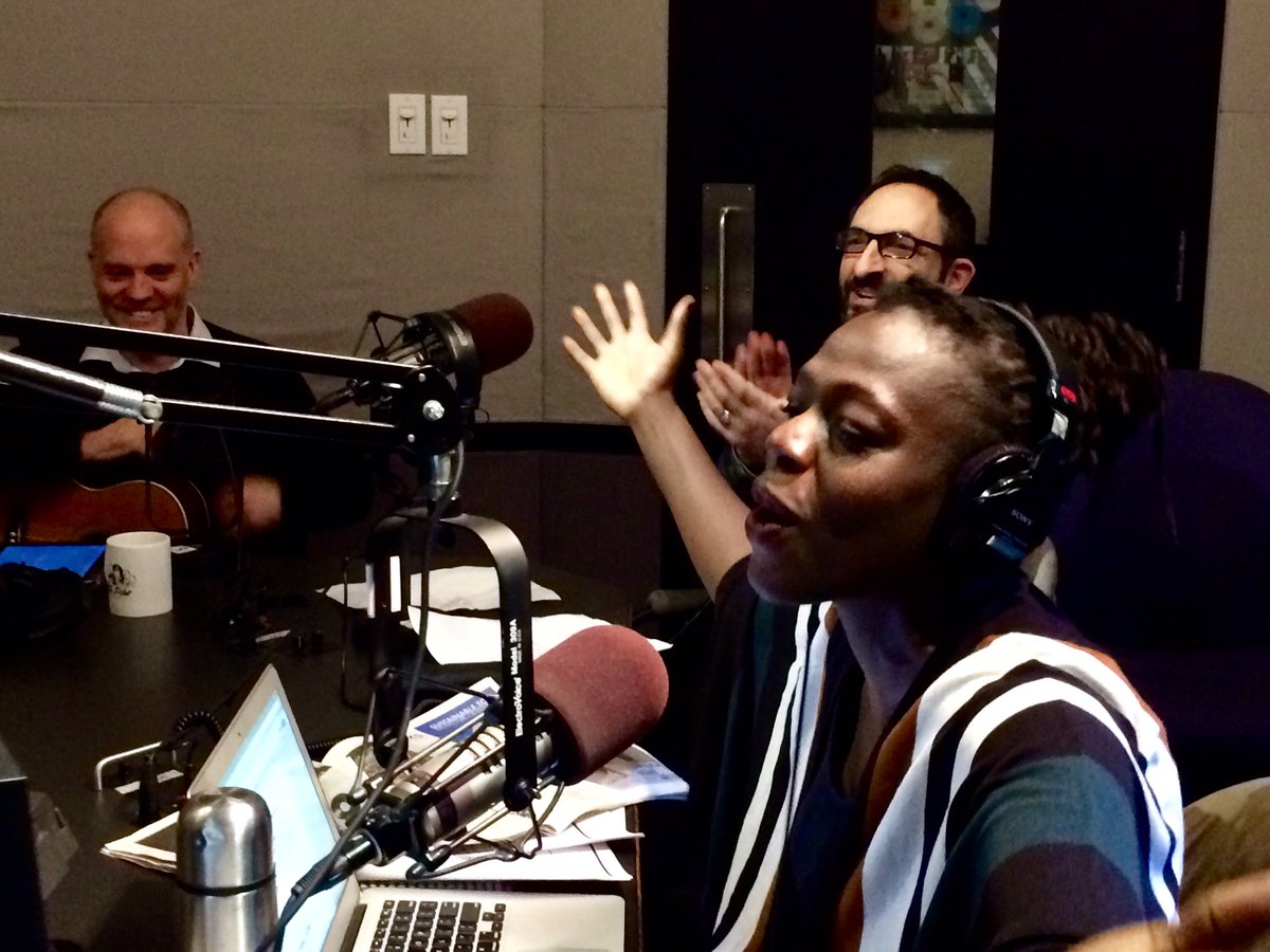 shirleycamia's tweet photo. THANK YOU for voting us @nowtoronto's best radio station 2016! Here's @garveyschild announcing the news w/ #davidwall & @esltrio @JAZZFM91 https://t.co/LgcK9BfYrI