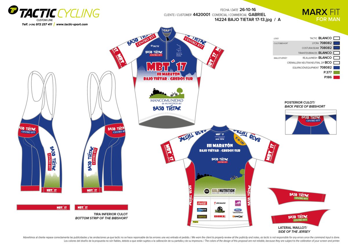 Centrobtttietar's tweet photo. Está será la equipación oficial del Maratón Bajo Tiétar - Gredos Sur 2017 Candeleda #MBT17 @GoldNutritionES @physiorelax @TowCar_ https://t.co/wMNneTtWKU