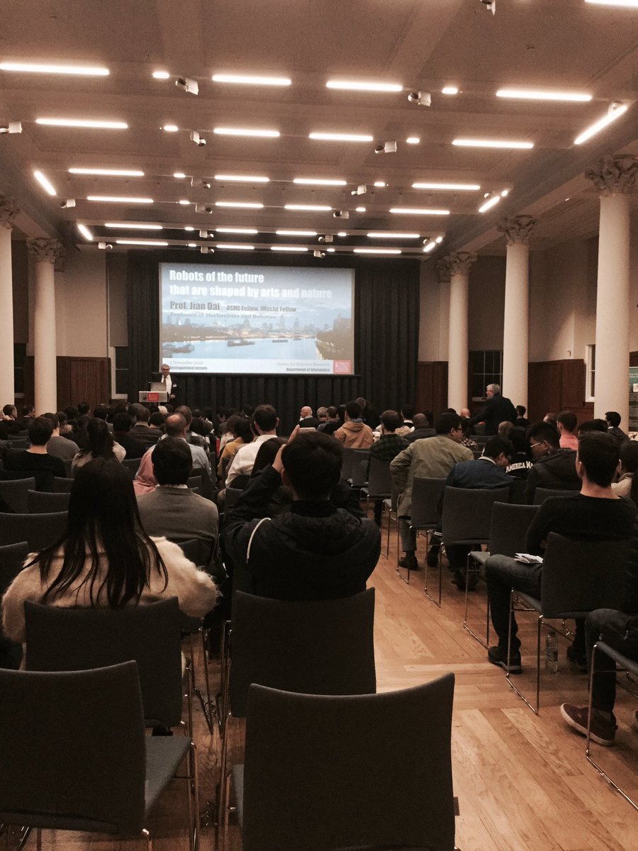 KingsNMES's tweet image. Prof Jian S.Dai&apos;s distinguished lecture has started! #RobotsOfTheFuture @kclinformatics