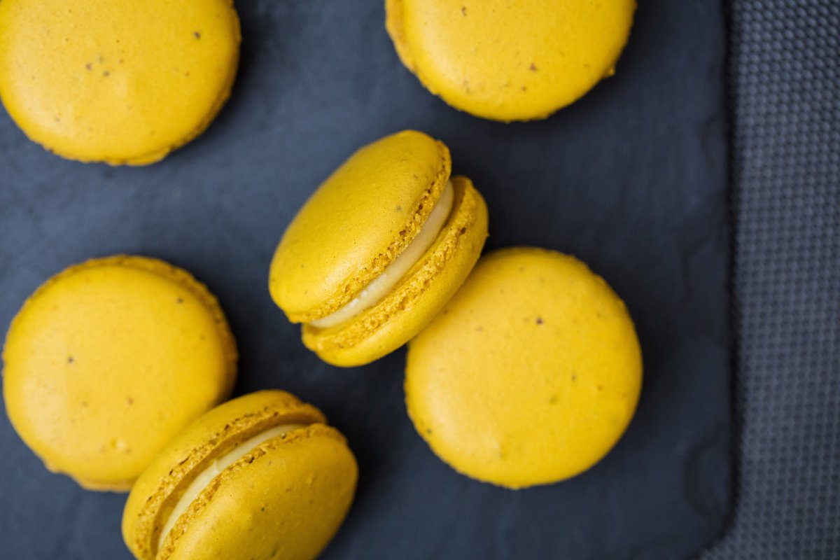 Our honey mustard macarons created with @CoqdArgent1 are now available at the Maille Boutique, Piccadilly. Buy two for £4! #dessert
