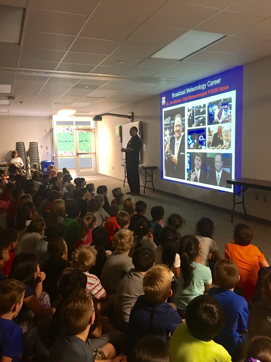 MrsBurns_WCE's tweet photo. Thank you @Fox26Houston and Jim Siebert for coming to WCE to help inspire our kids and teach about meteorology! #wcerangers #katyisd #wcepln https://t.co/AWhOZDY7zm