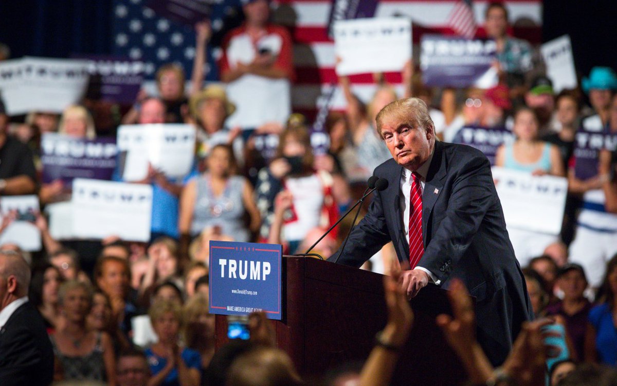 TrumpSilentArmy's tweet photo. Donald Trump will wrap up his presidential bid where it all began: New Hampshire. https://t.co/xKls1iKpwg