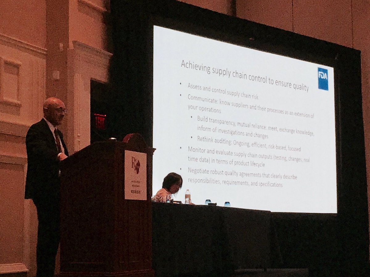 Rx_360's tweet photo. Bill Harvey @US_FDA, "Auditing- go from not knowing to knowing" &amp; "make it an ongoing process." https://t.co/aHiQW6SL0f