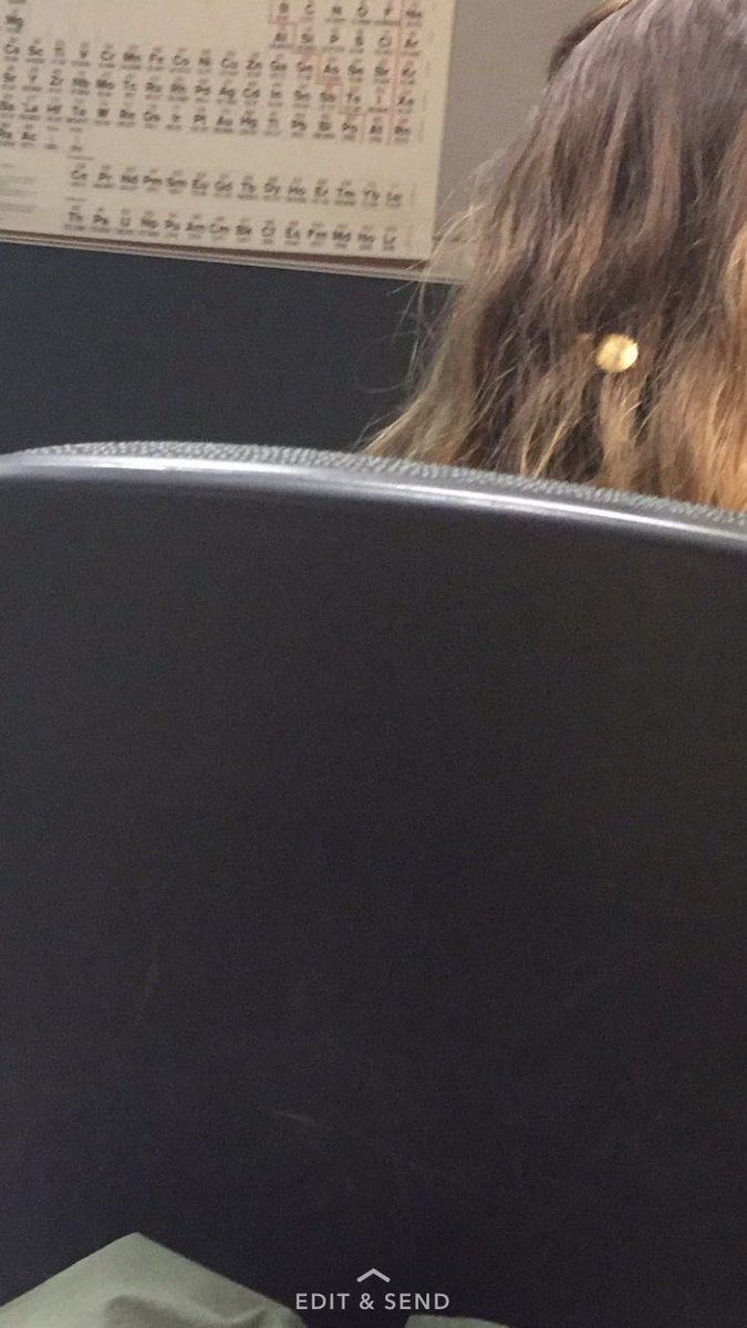 AndrewJalowiec's tweet photo. A girl in front of me in class has a leaf in her hair. Smh #leafHead https://t.co/ROFwz0t4FM