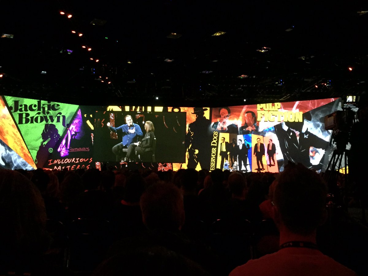 hoffnerd's tweet image. Tarantino killing it at #AdobeMAX