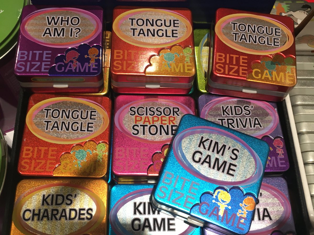 BushNikki's tweet photo. The @Cheatwell Bite-size Games are a real find for travelling families with 8 games to choose from in travel-friendly tins #ToyTalk2016 https://t.co/B7veppocAY