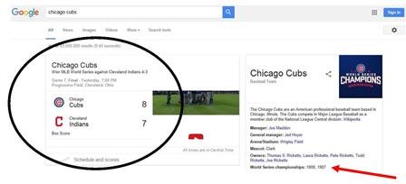 Hey <a href="/google/">Google</a> - this needs to be updated! #cubswin #flytheW #Chicago