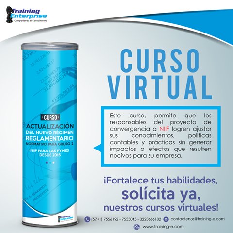 Training_en's tweet image. #CursoVirtual | Actualización del Nuevo Regimen Reglamentario #NIIF para #Pymes.
Información en 👉bit.ly/2f8CLVi👈