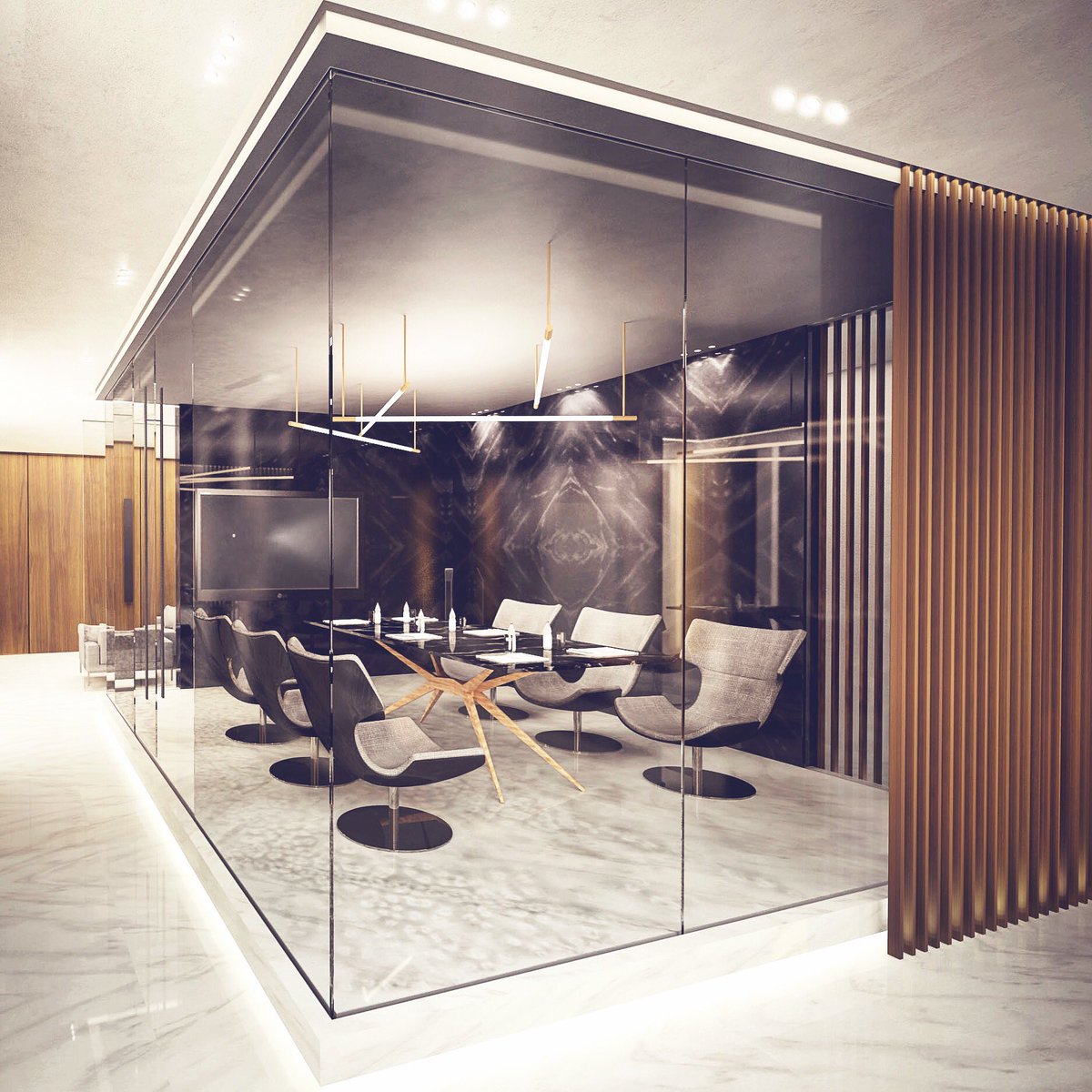 Always design your office space interior keeping in mind the company's identity #labsquaredesign