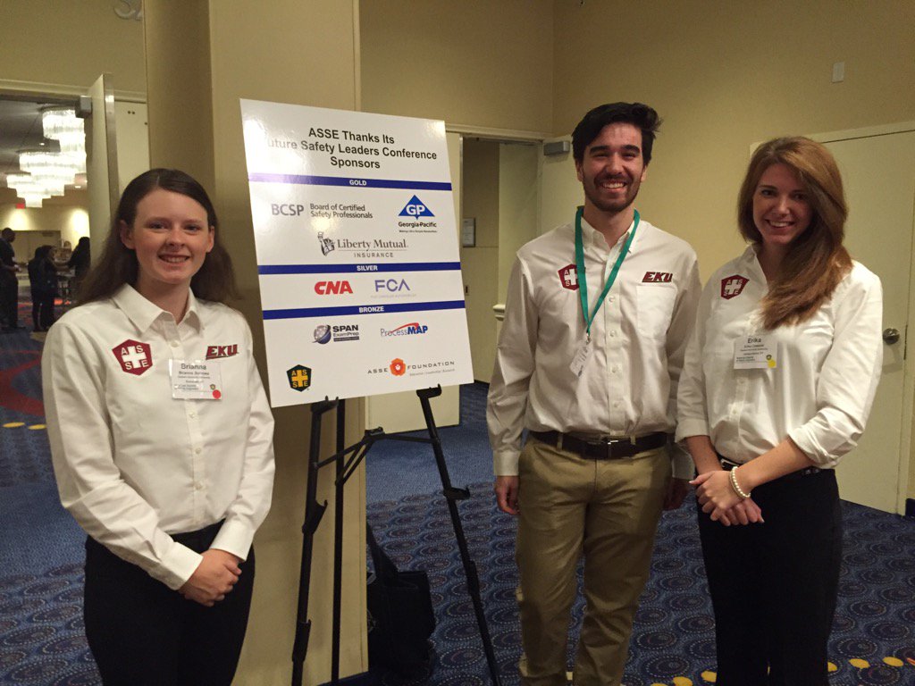 Future Safety Leaders representing Eastern Kentucky University at ASSE's FSL conference in Chicago!