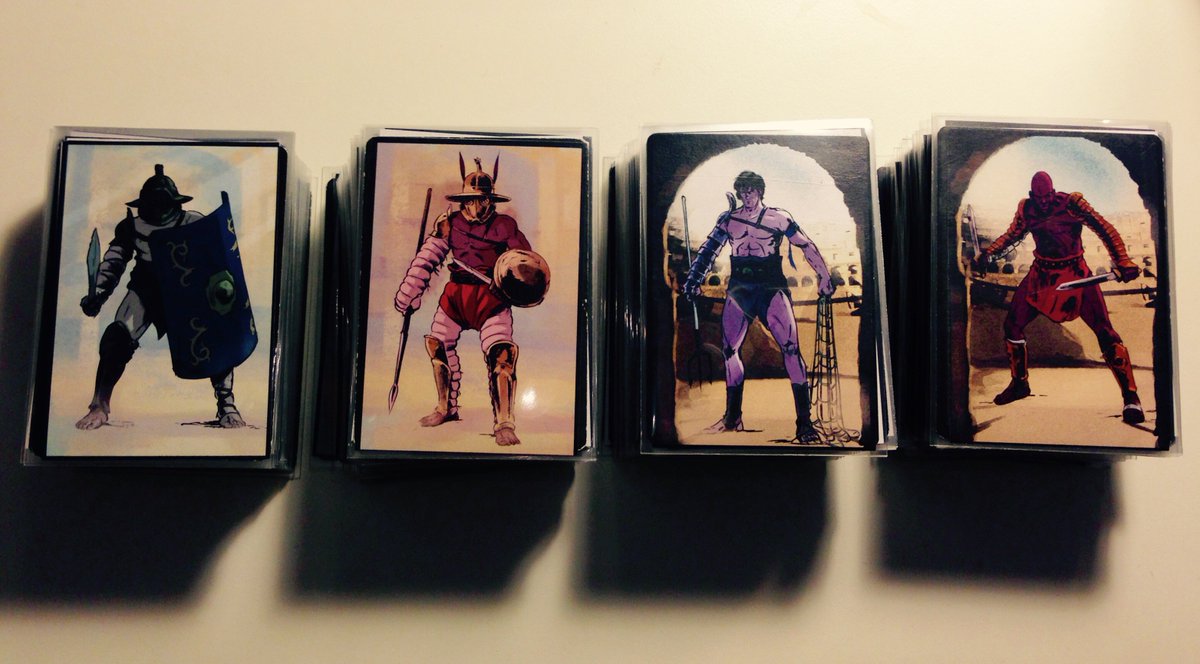 Plotmakergames's tweet photo. This weekend, 4 proud warriors will test their skills in spectacular fights for survival and glory... #CasearsGlory #PlotmakerGames #Essen17 https://t.co/2aMdG8o6XP