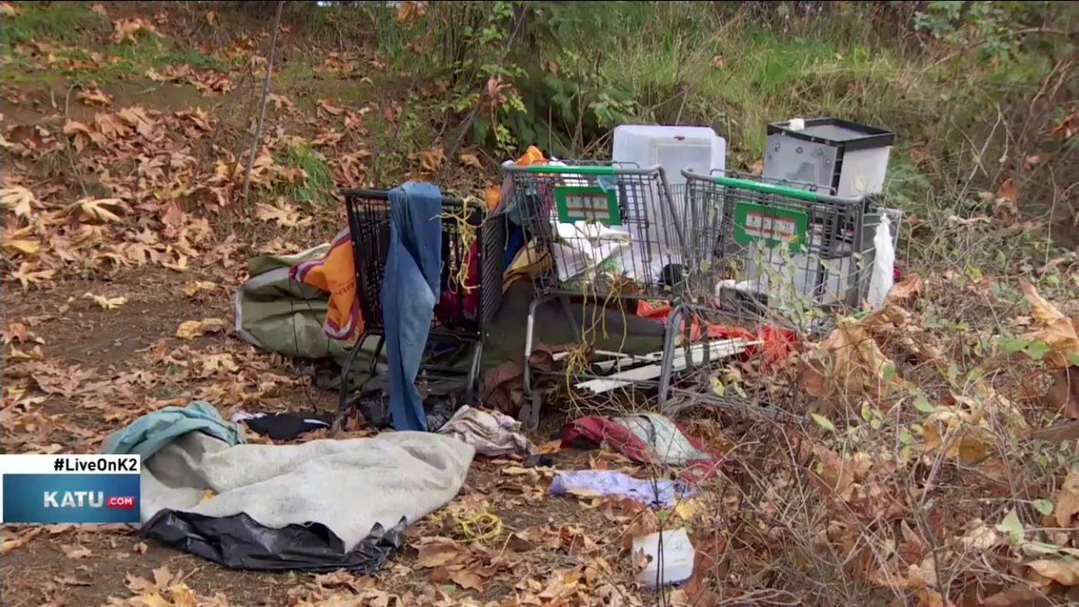 MattJohnsonNEWS's tweet photo. Homeless campers move back to #SpringwaterTrail. SE #PDX residents say @MayorPDX & city leaders not doing enough. https://t.co/i4Mc9E21f6