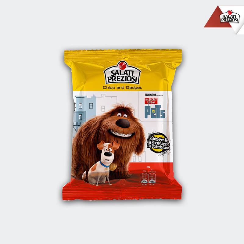 PreziosiFood's tweet photo. Le avventure di #MaxeDuke sono al #cinema e sulle nuove confezioni delle #patatine #SalatiPreziosi! https://t.co/1YmjspOCLR