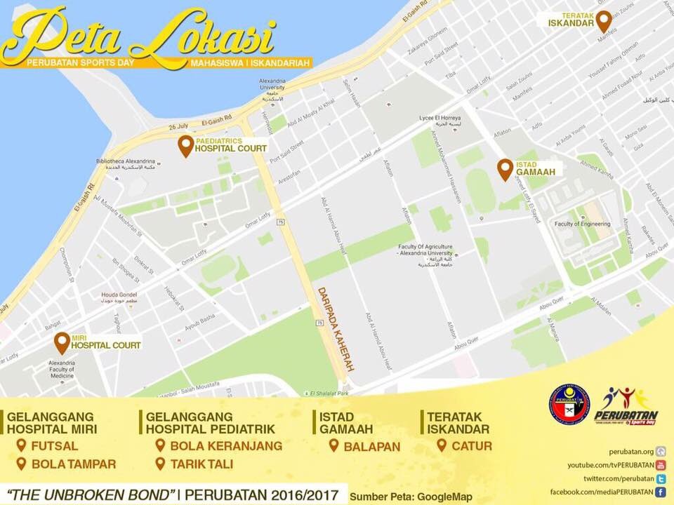 perubatan's tweet photo. Peta lokasi bagi PERUBATAN Sports Day (ikhwah) di Iskandariah, Mesir.

Kita jumpa di sana! #PSD16 #UnbrokenBond https://t.co/DSq2ZcJgYZ