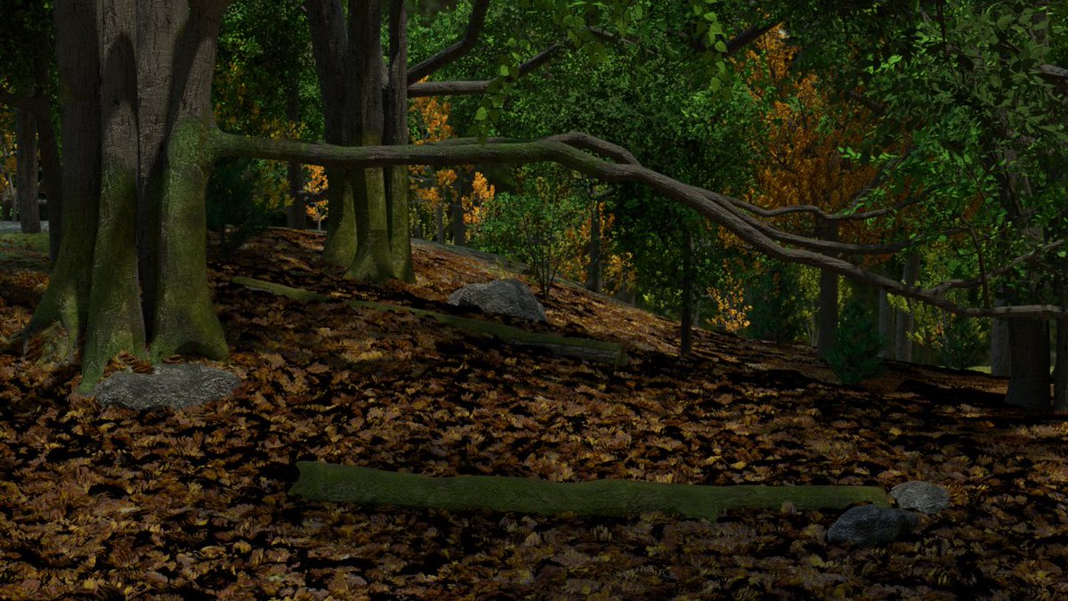 JJWBlackRyder's tweet image. #b3d #WIP
my forest scene from a #CGGeek tutorial created in #Blender 2.78 - some UV unwrapping issues but making progress . . .