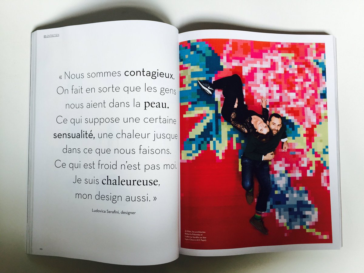 IDEAT #ContemporaryLife november #issue talking about Ludovica ➕ Roberto Palomba #duocreatifitalien - Thanks to Guy Claude 👏🏻👏🏻👏🏻