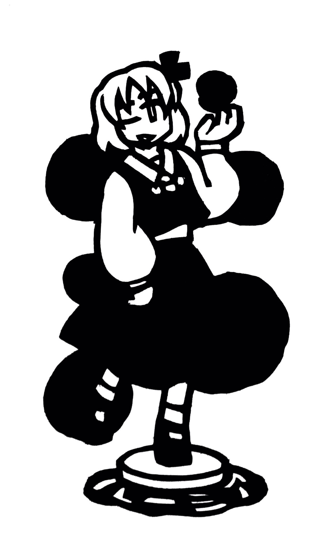 にちじょーかー 今日はルーミアちゃんを切りました 深夜の真剣お絵描き60分一本勝負 今日のお題キャラは全員切り済みでしたので T Co Mzilxksn47 Twitter