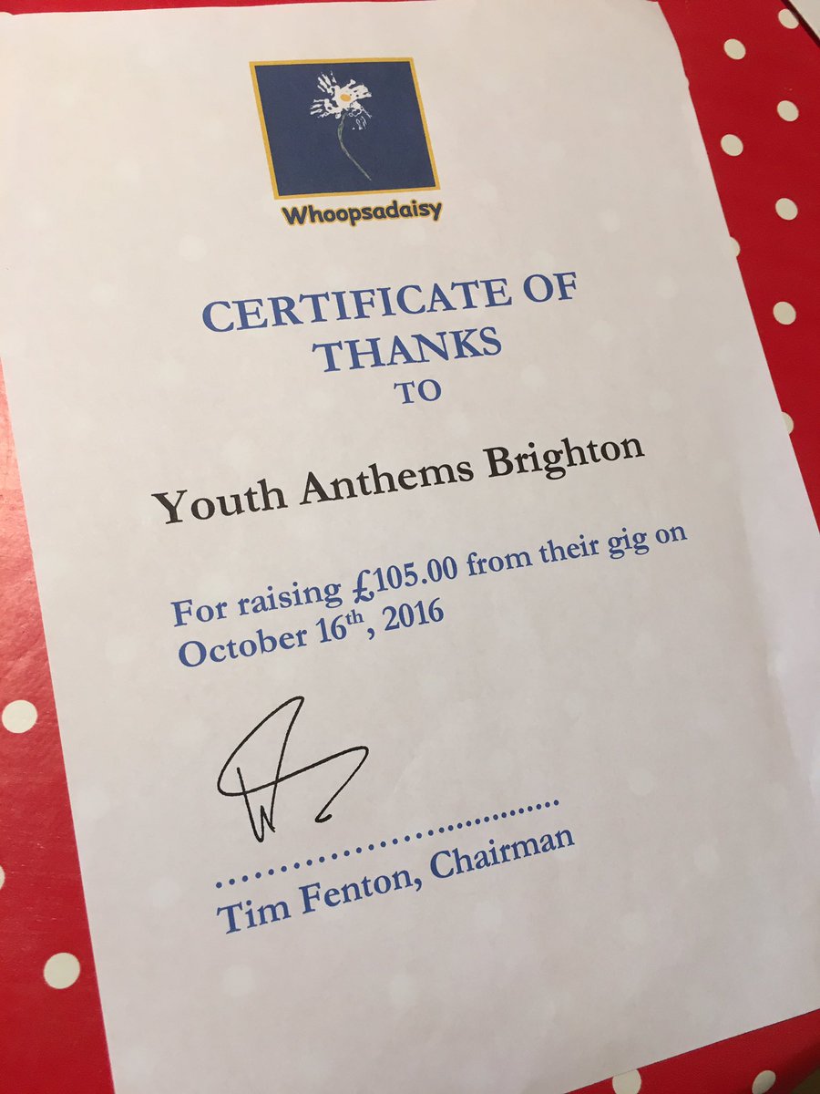 Just wanted to let you know that £105 raised at the gig has been delivered to <a href="/Whoopsadaisy2/">Whoopsadaisy</a> so thank you! Stay tuned for news on gig #2 👍🏻