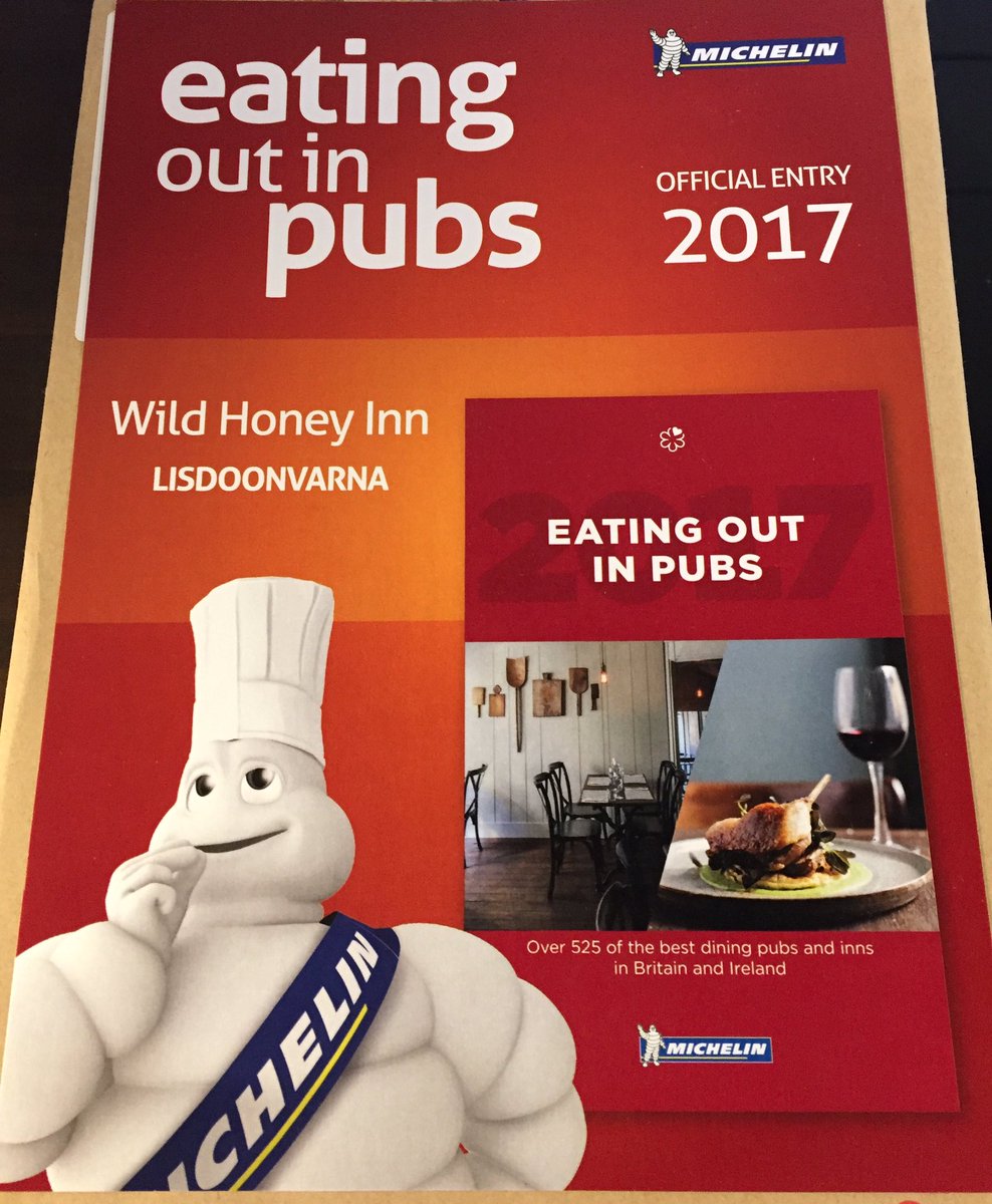 WildHoneyInn's tweet photo. Just in the door. #Michelin #eatingoutinpubs #BibGourmand. Delighted to be included again for 2017 https://t.co/5QF2OpKA2B