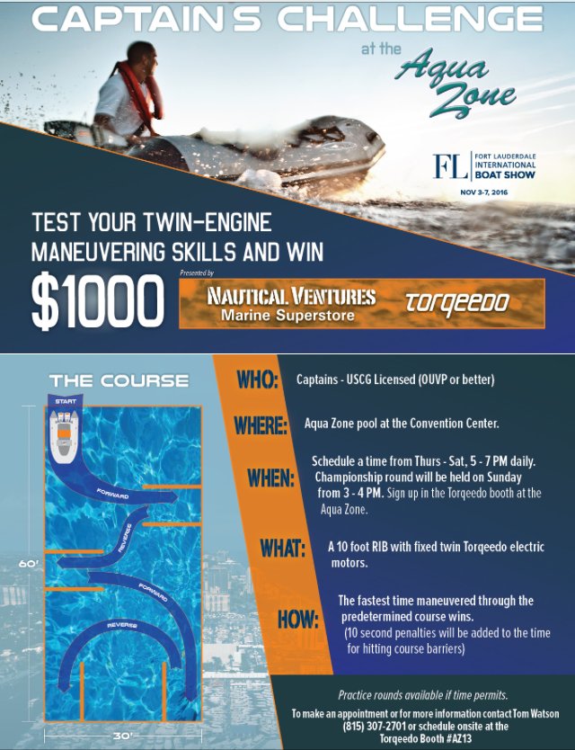 FoldableRIB's tweet photo. Going to #FLIBS @boatshowupdates... Have a go at the #CAPTAINSCHALLENGE  with #Torqueedo &amp; #FRIB. Find us at #AZ13. https://t.co/6i4nOYFSEv