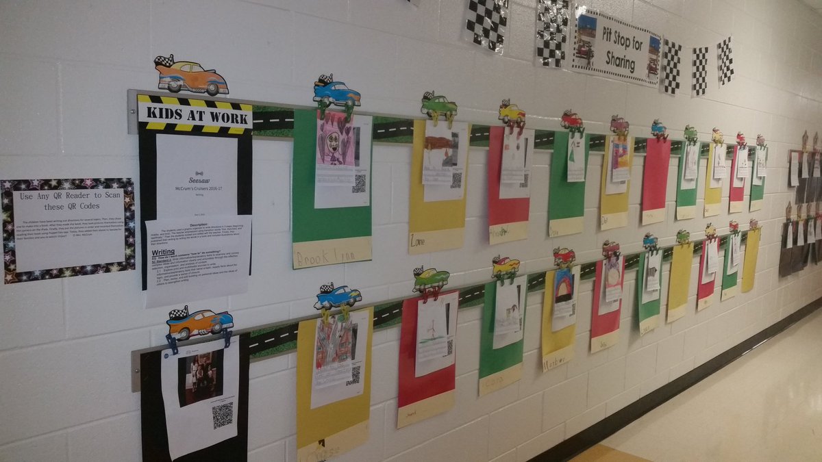 DalilaMccrum's tweet photo. Use a QR Reader in the hall to hear "how to" books by my firsties! @PRESAllStar @gcschools @EdTechGCS @Seesaw https://t.co/gnh0e8EygN