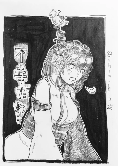 遅刻失礼します…山城さん描きました!
#艦これ版深夜の真剣お絵描き60分一本勝負 
#艦これ版真剣お絵描き60分一本勝負_20161103 