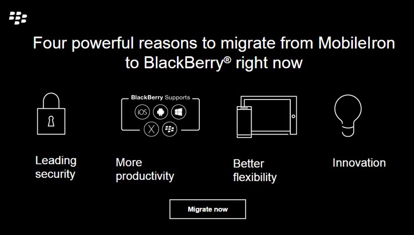BlackBerry's tweet photo. BlackBerry’s focus on innovation puts us light years ahead of MobileIron in #EMM. Learn more: https://t.co/auPaTrWU2G https://t.co/mCeaK4aPMN