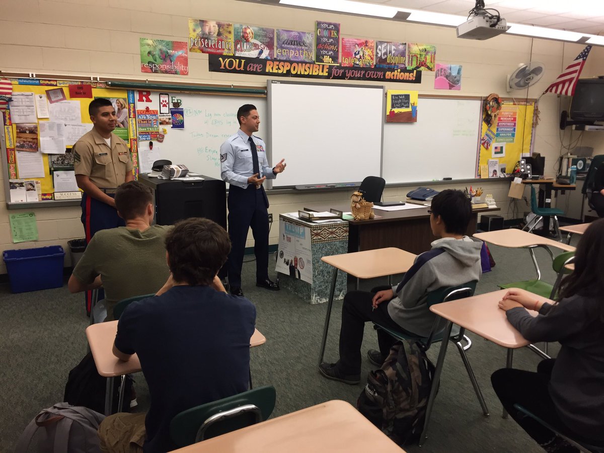 Honored to have members of all the branches in to meet with students and be celebrated for Veterans Day. <a href="/EBSocialStudies/">EB Social Studies</a> <a href="/EBPublicSchools/">East Brunswick Public Schools</a>