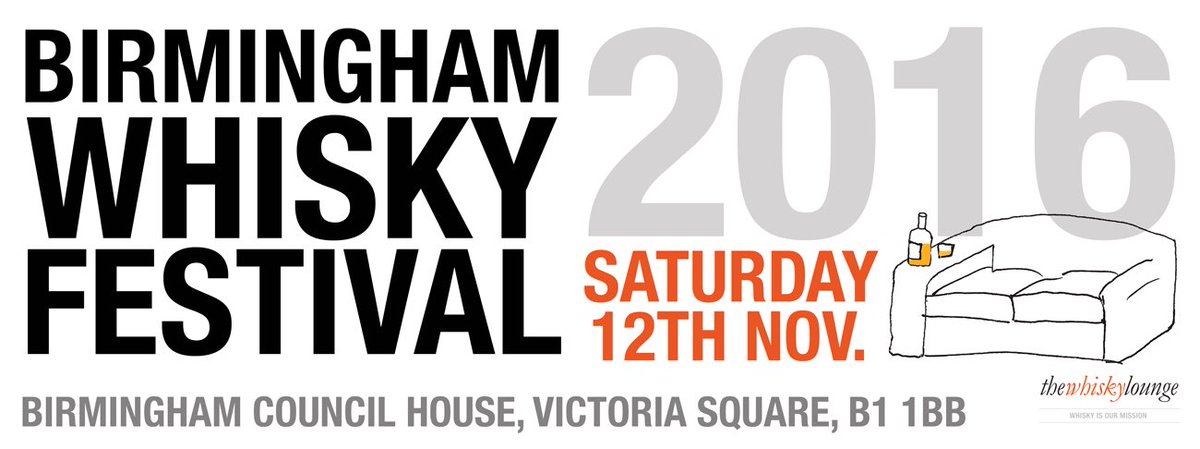 Not long until we take <a href="/TheWhiskyLounge/">The Whisky Lounge</a> to #Birmingham still tickets available #whisky lovers