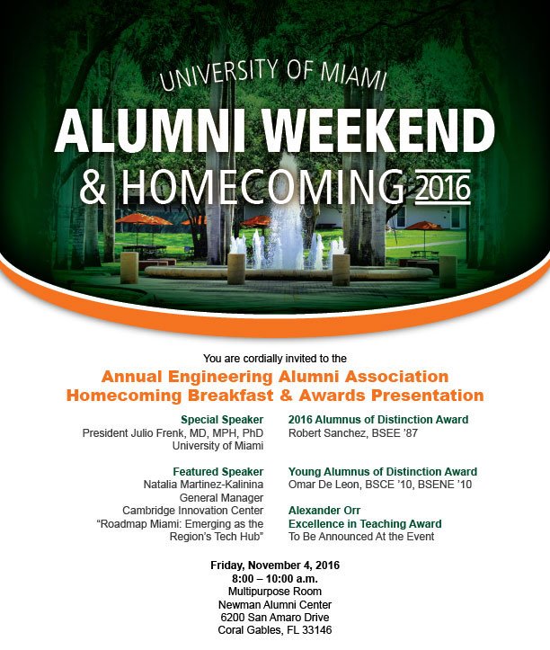 UM_alumni's tweet photo. Calling all Engineering Alumni! Coming back to campus for Alumni Weekend? Meet featured speaker Natalia Martinez-Kalinina tomorrow. #AWH16 https://t.co/JyzBI47s2j